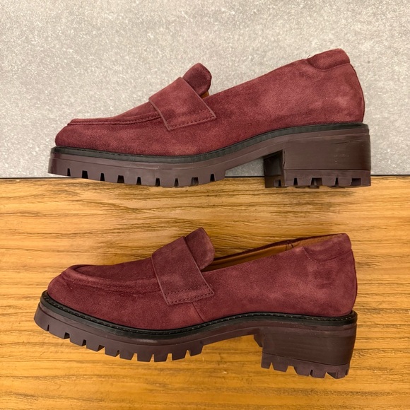 Gentle Souls by Kenneth Cole Brenda Lug Loafer Bordeaux Burgundy 9.5 NIB - Picture 4 of 11